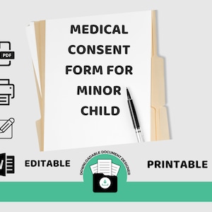 Grandparent Medical Consent (FOR A MINOR), Medical Consent Form for Minor Child