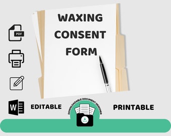 Waxing Treatment Forms, Waxing Consent