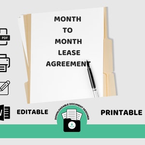 Month-to-Month Rental Agreement Template