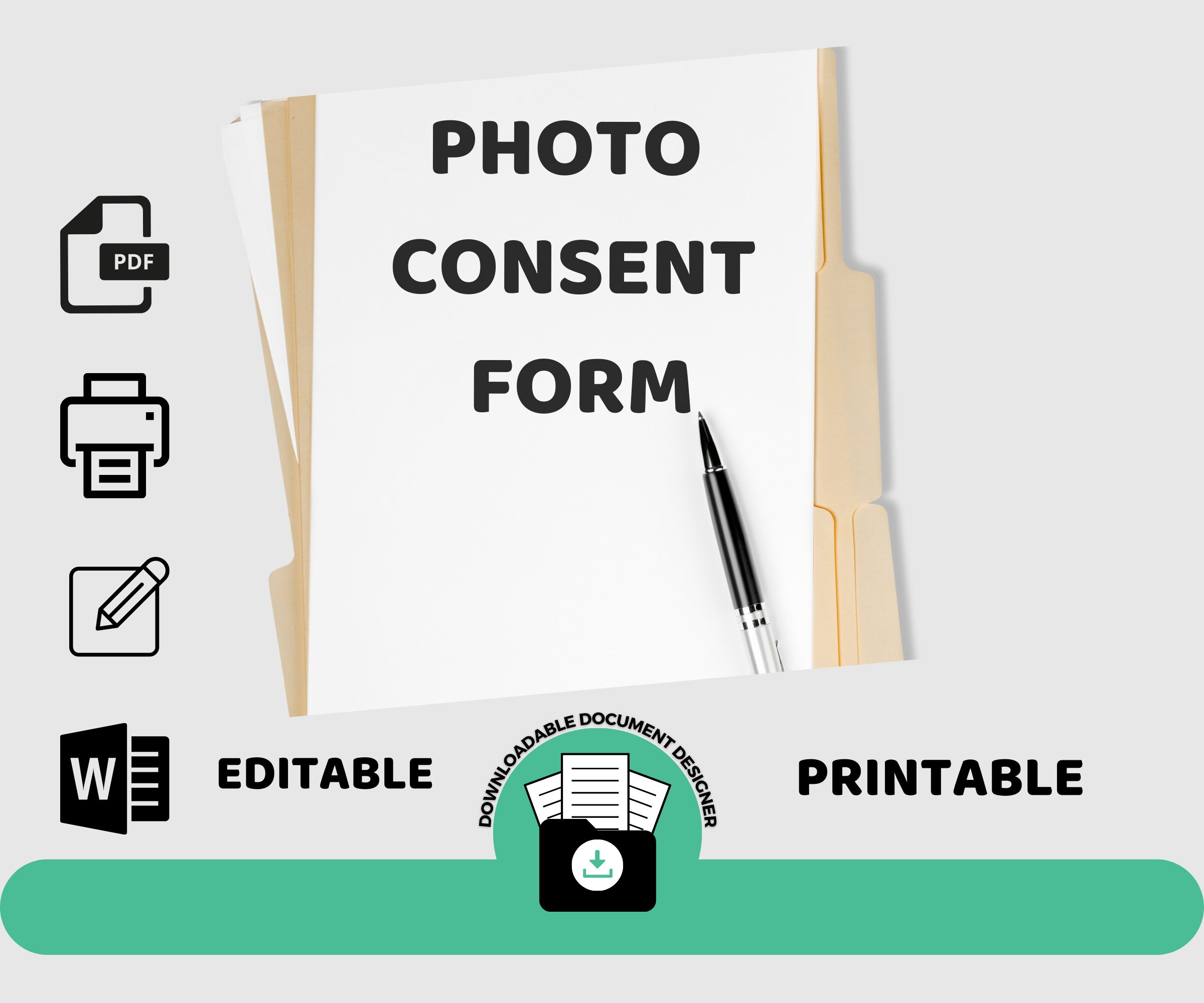 Photo Consent Form Model Intake Form Photographer Intake Etsy