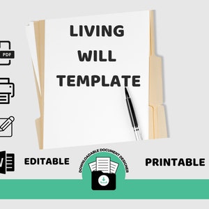 Living Will Template, Health Care Surrogate Designation