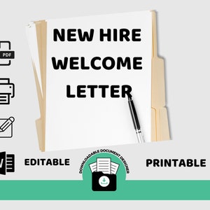New Hire Welcome Letter