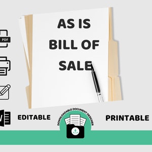 As Is Bill Of Sale Template
