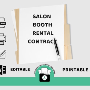 Salon Booth Rental Contract Form