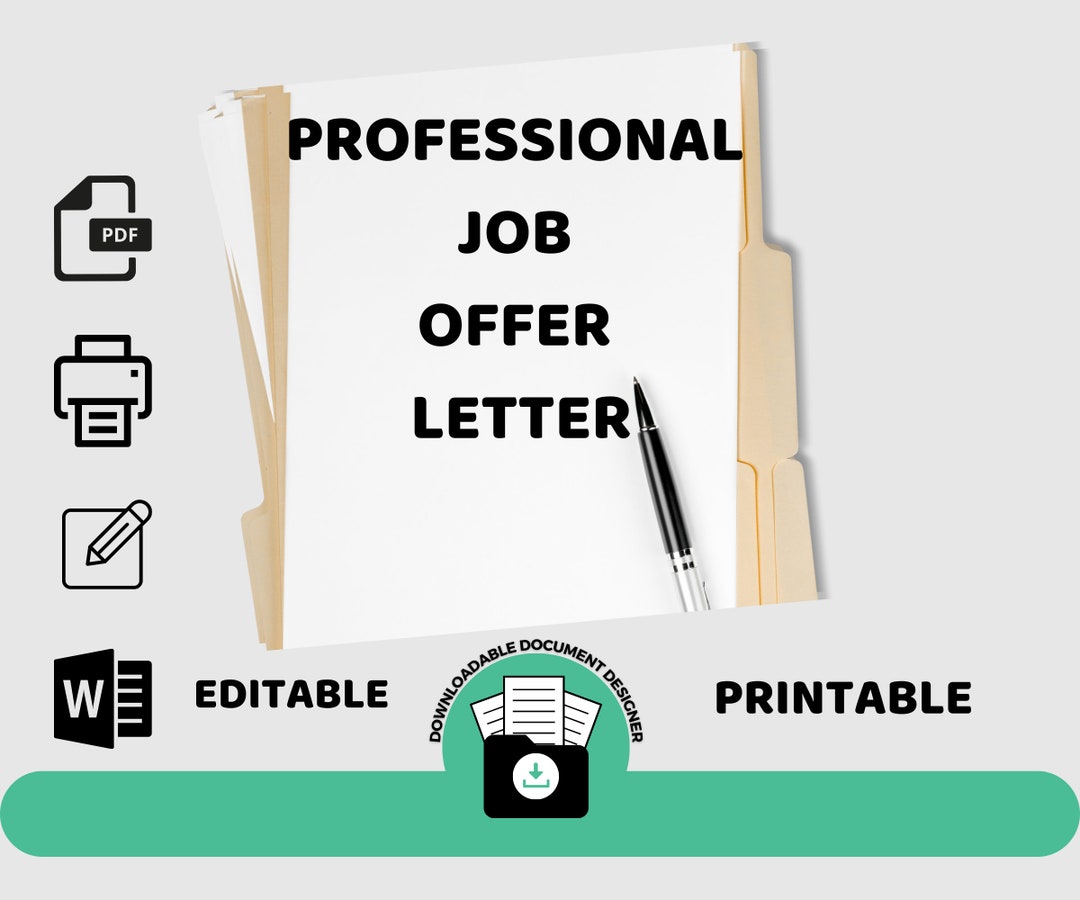 Professional Job Offer Letter - Etsy