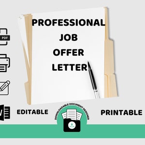 Carta de oferta de trabajo profesional