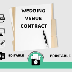 Wedding Venue Rental Contract Template - Editable-
