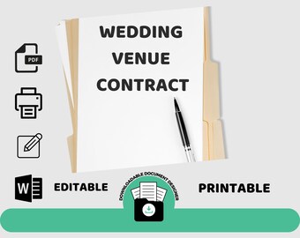 Wedding Venue Rental Contract Template - Editable-