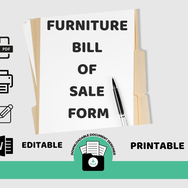 Furniture Bill Of Sale Form, Home Furniture sales form