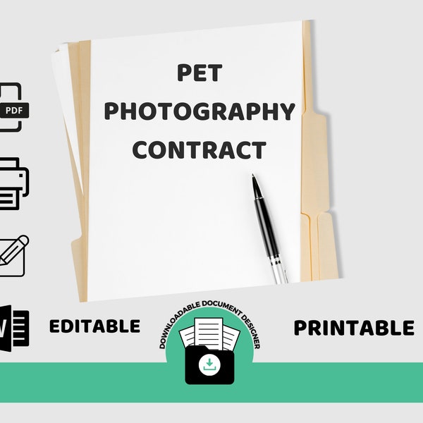 Pet Photography  Contract