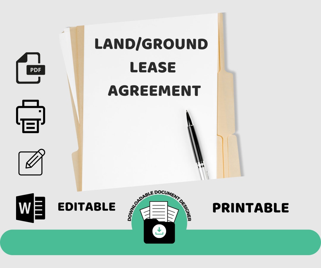 Land Lease Agreement, Rental Lease Agreement Etsy