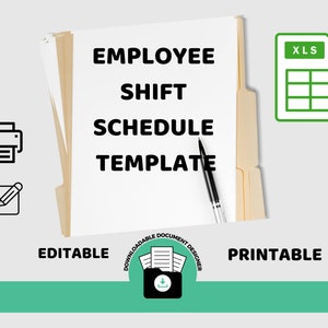 Employee Shift Schedule Template, Shift Organiser