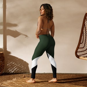 Women's yoga leggings - yoga, dance and gym shorts - soft, durable stretch - Green
