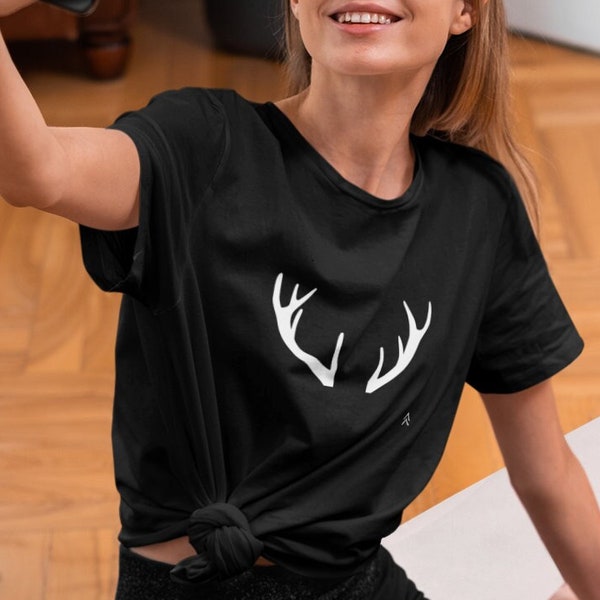 T-shirt femme en coton bio - bois renne caribou