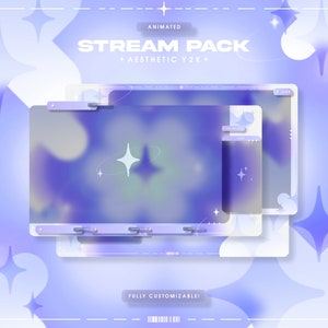 Aesthetic Y2K Purple | Animated Stream Overlay Pack