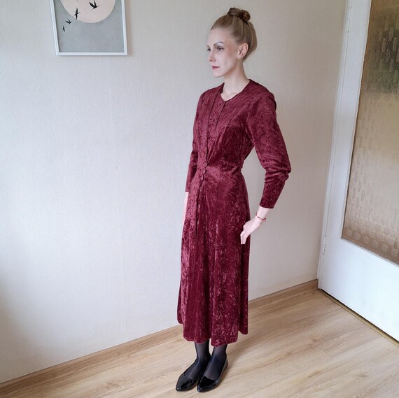 velvet button up dress Wine Red Long Sleeve Button-Up Mini | Womens | Large | 100% Polyester | Lulus | Holiday Dresses XL Talbots Mint Velvet Khaki Utility Zip