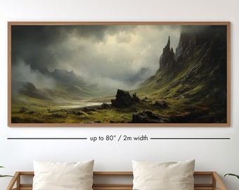 Scotland Panorama Poster Print Authentic Landscape Artwork For Living Room Scottish Highland Wall Art Isles of Skye Old Man of Storr