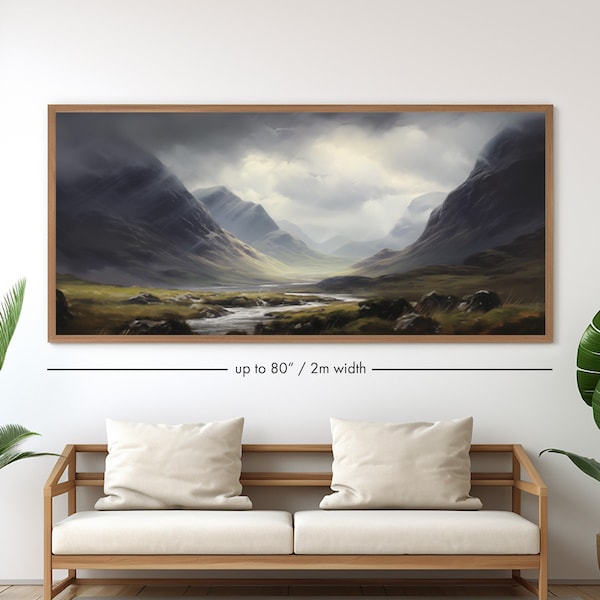 Superbe affiche panoramique de Glencoe en Écosse, œuvre d'art paysagère authentique, parfaite pour améliorer l'ambiance du salon