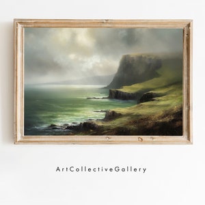 Scotland Print Wall Art Isles of Skye Oil Painting Wanderlust Scottish Coast Print Timeless Landscape Art For Living Room Unique Art Print