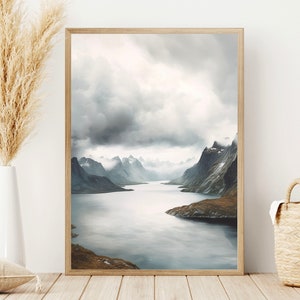 Scotland Lake Vintage Oil Painting For Living Room Wall Art Scottish Print Nature Poster Landscape Mountain Travel Art Oil Painting Scotland