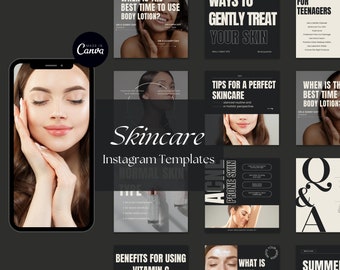スキンケアInstagram投稿テンプレート：エステティシャン＆ビューティーサロン（Canva）