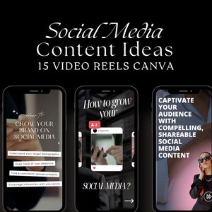 Instagram Video Reels Templates: Social Media Content Ideas (PDF Download)