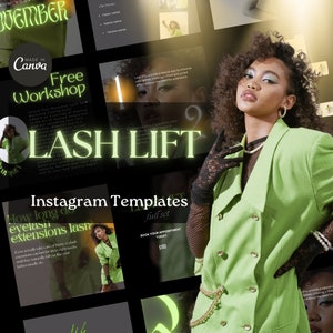 Lash Tech Instagram Post Templates (Digital Download)