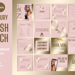 40 Lash Tech Instagram Post ,Lash Posts,Lash Artist Templates,Lash Tech Business,Lash Tech Quotes