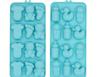 2pc Baby Themed Silicone Mold Set