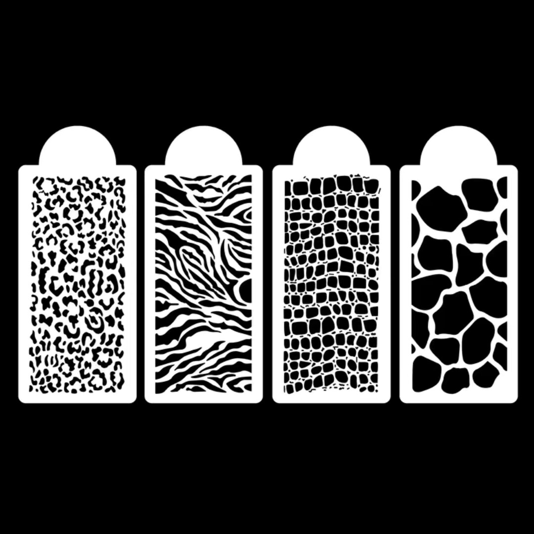 4pc Animal Print Stencil Set, Flexible Stencils for Cake Decorating Etsy