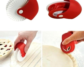 2pc Pie Crust Tool Set- Lattice Strip Cutter and Edge Decorator