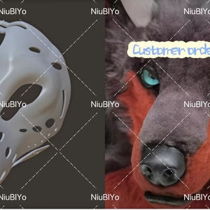 Kemono 3D Fursuit Head Base Stl OBJ File 3D Printing File Wolf
