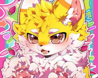 Custom Fursona Profile Picture, Cute Furry Art Commission