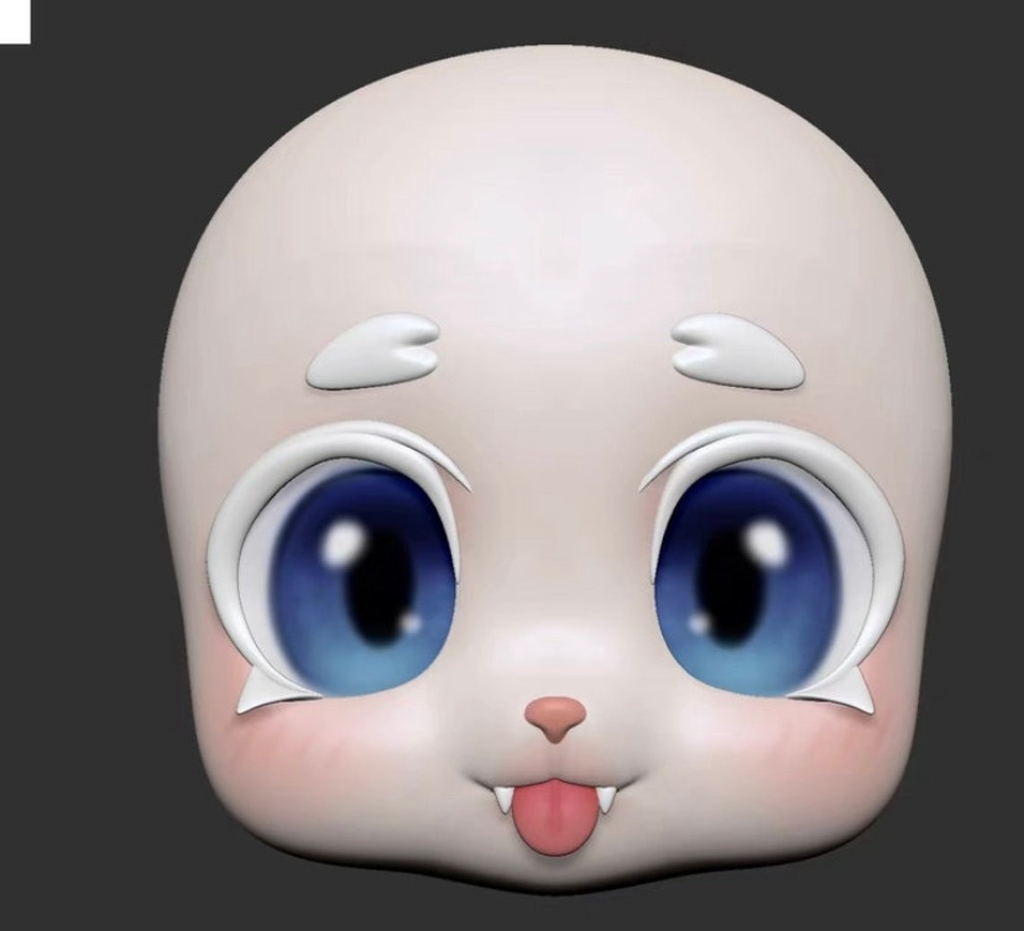 Kemono Fursuit Head Base 3D Print File (STL/OBJ) - Etsy
