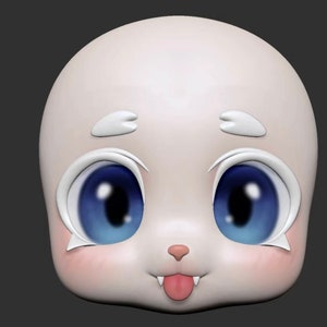 Kemono 3D Fursuit Head Base Stl OBJ File 3D Printing File