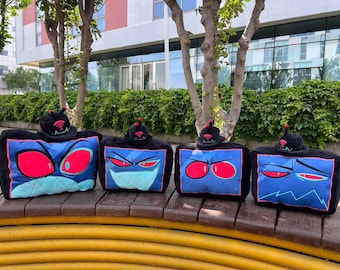 Almohada de peluche de Vox de Hazbin Hotel – Cojín bordado de doble cara