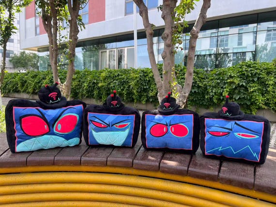 Hazbin Hotel Vox Plush Pillow – Double-Sided Embroidered Cushion