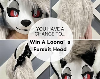 Helluva Boss loona FURSUIT Kopf RAFFLE #1