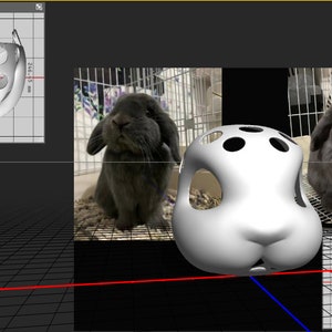 Kemono 3D Fursuit Head Base Stl OBJ File 3D Druckdatei wildkaninchen,bunny,hase