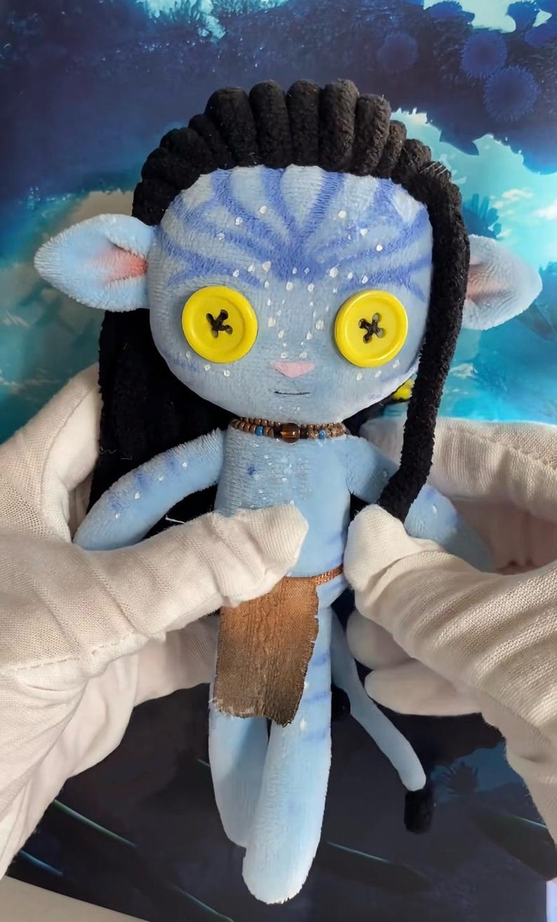 Blue Fantasy Alien Plush Doll – Handmade Creature Plush Toy - Etsy