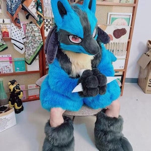 【オーダーメイド】ルカリオ 着ぐるみ ハンドメイド fursuit Lucario fursuit - Etsy 日本