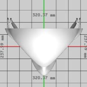 Pu&ograve; includere: Vista dall'alto di una ciotola in ceramica bianca con una base larga e arrotondata e una parte superiore stretta e appuntita. La ciotola ha un diametro di 320,57 cm e un'altezza di 237,59 cm.