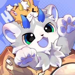 Fursona Profile Pic Commission, Custom Cute Furry Art, Painted,draw your FURRY (PLEASE Read  Description & Message Me Before You Purchase!)