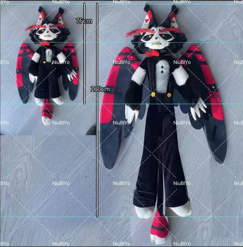 Husk plush cotton 60cm Hazbin Hotel doll image 4