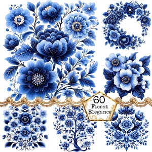 JPEG antieke bloemen tegels clipart bundel bloemen mediterrane tegels keramische tegels Instant Download papier ambachten ongewenste dagboek scrapbooking