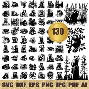 130 Raccoon SVG Raccoon PNG Raccoon Cut Files, Raccoon Silhouette Funny Raccoon Svg Peeking Raccoon Svg Animal Cricut Instant Download