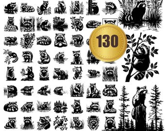 130 Raccoon SVG Raccoon PNG Raccoon Cut Files, Raccoon Silhouette Funny Raccoon Svg Peeking Raccoon Svg Animal Cricut Instant Download