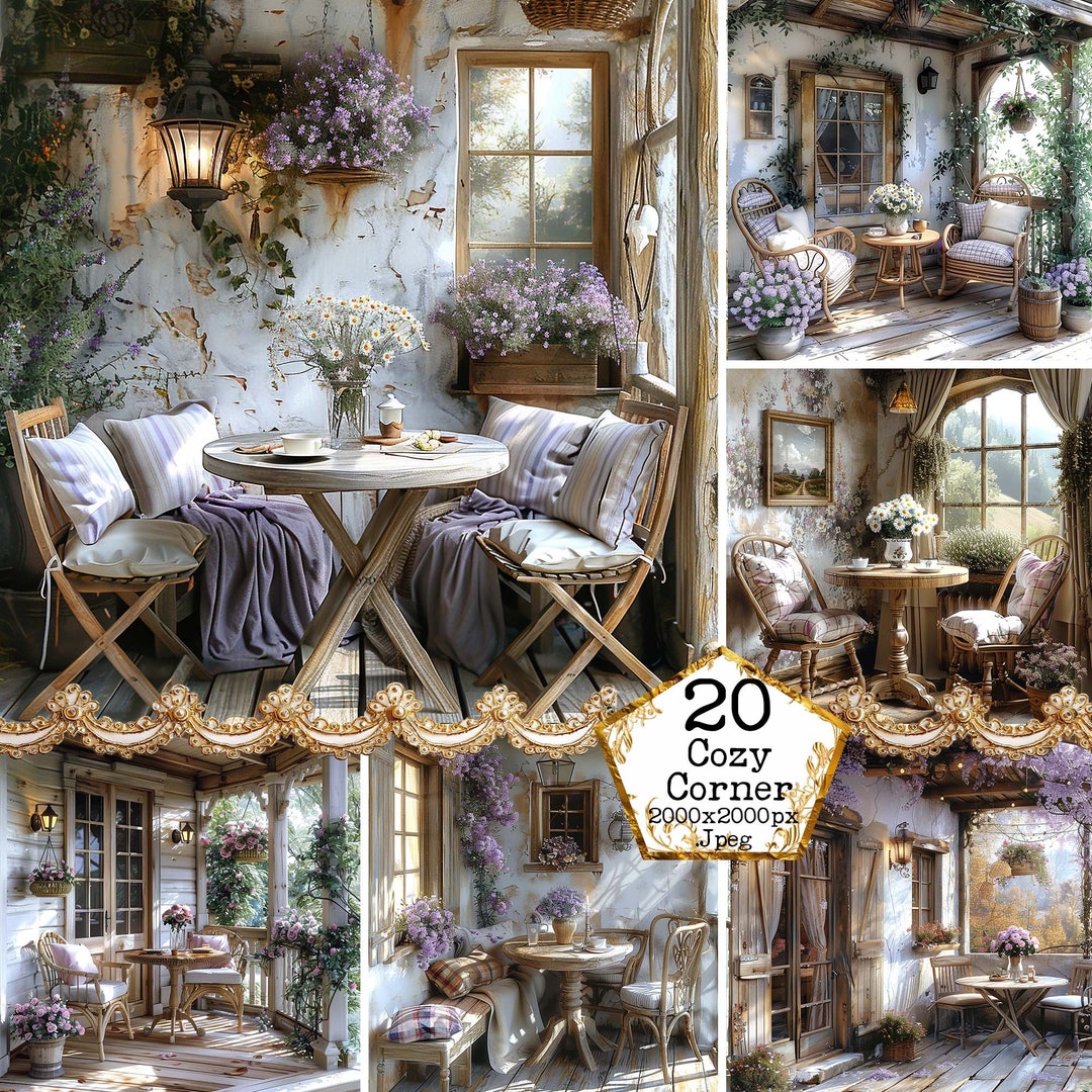 Old Shabby Chic Cottage Interiors JPEG Cozy Corner Food Purple Cozy ...