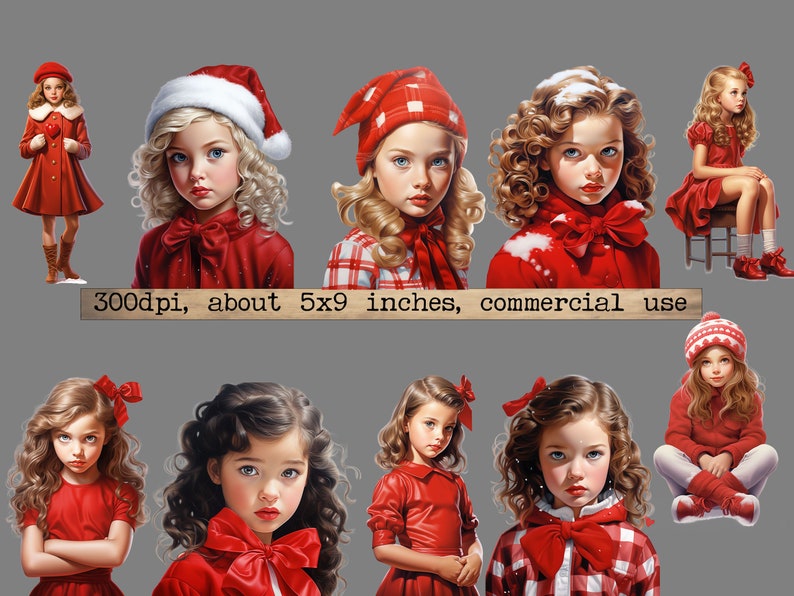 Christmas Bundle Clipart Transparent PNG Little Girls Clipart Mistletoe ...