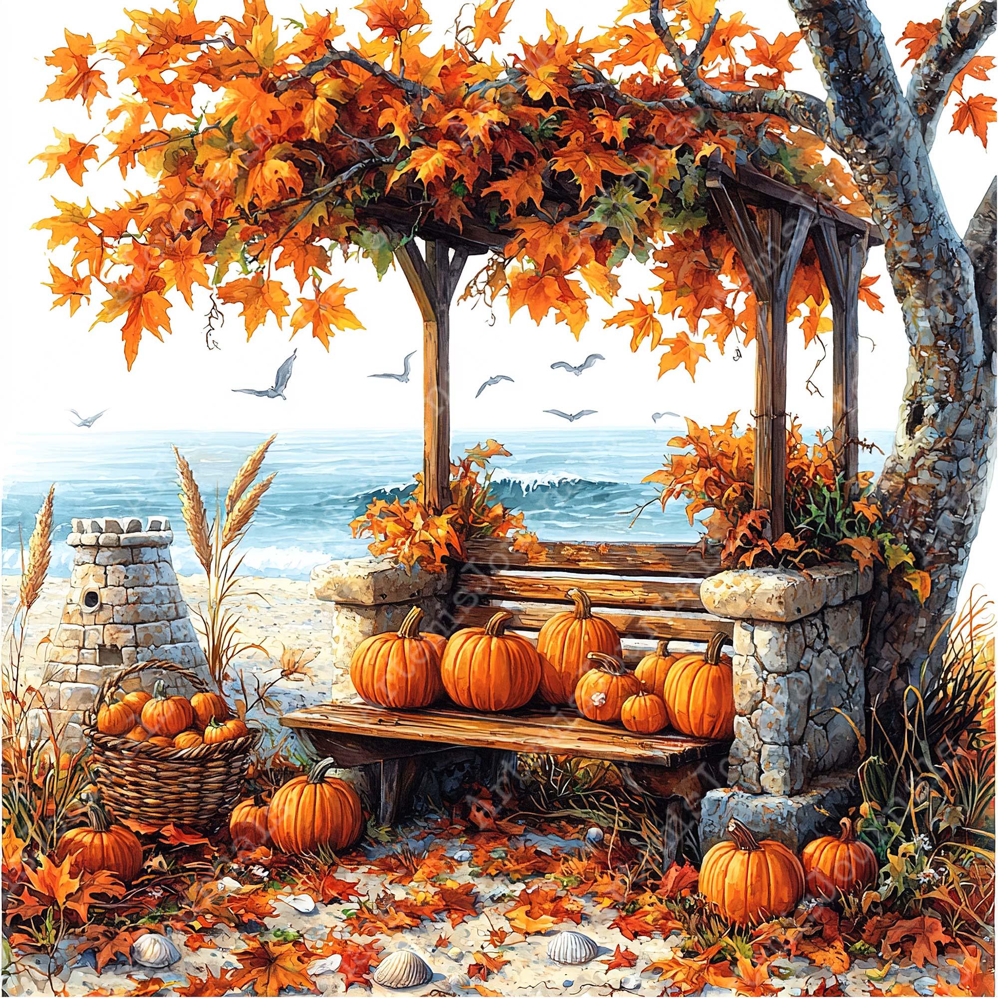 Jpeg Fall JPEG Fall Clipart - Watercolor Pumpkin Harvest Farm Halloween Autumn ...